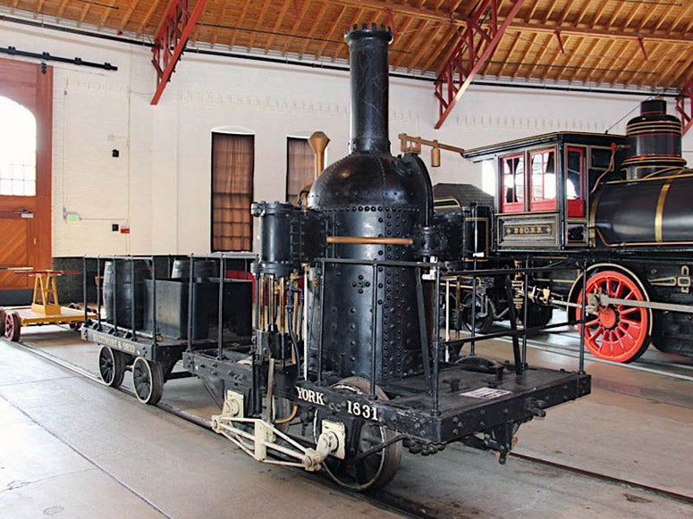 Replica of the York locomotive; the original was built by Phineas Davis in 1831; the replica in 1927, B&O Museum, Baltimore (hawkinsrails.net)