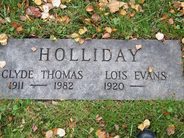 Grave marker for Clyde Thomas Holliday, Rockville Cemetery, Rockville, Maryland (findagrave.com)