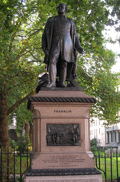 Statue of John Franklin in Waterloo Park, London (Wikimedia commons)