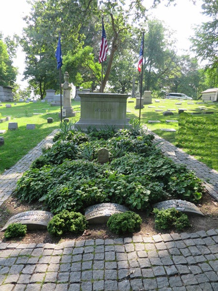 Grave of Orville and Wilbur Wright, Woodland Cemetery, Dayton, Ohio (Wikimedia commons)