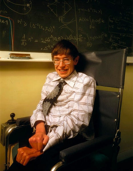 Portrait of Stephen Hawking, photograph by Denis Waugh, 1978, National Portrait Gallery, London (npg.org.uk)