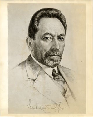 Portrait sketch of Leon Moisseiff, 1936,San Francisco Public Library (sflib1.sfdpl.org)