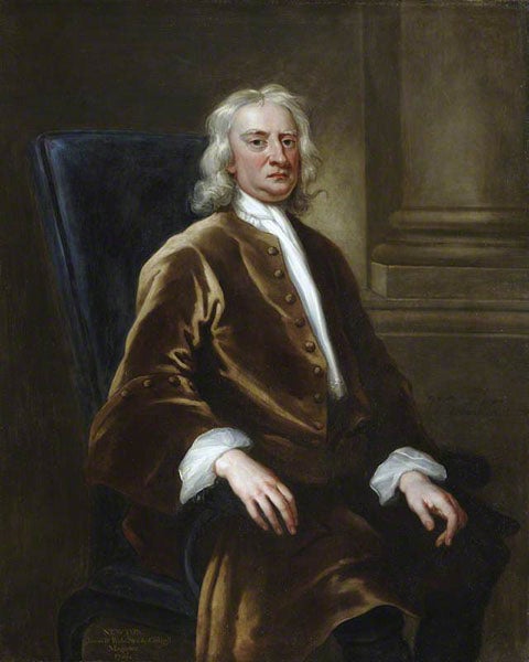 Portrait of Isaac Newton, oil on canvas, by John Vanderbank, 1725, at Trinity College, Cambridge (artuk.org)