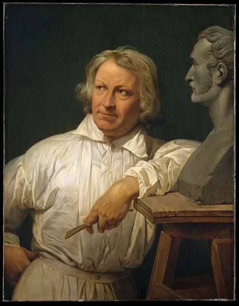 “Bertel Thorvaldsen with a bust of Horace Vernet,” oil on canvas, by Horace Vernet, copy of original in the Thorvaldsen Museum, after 1833, Metropolitan Museum of Art (metmuseum.org)