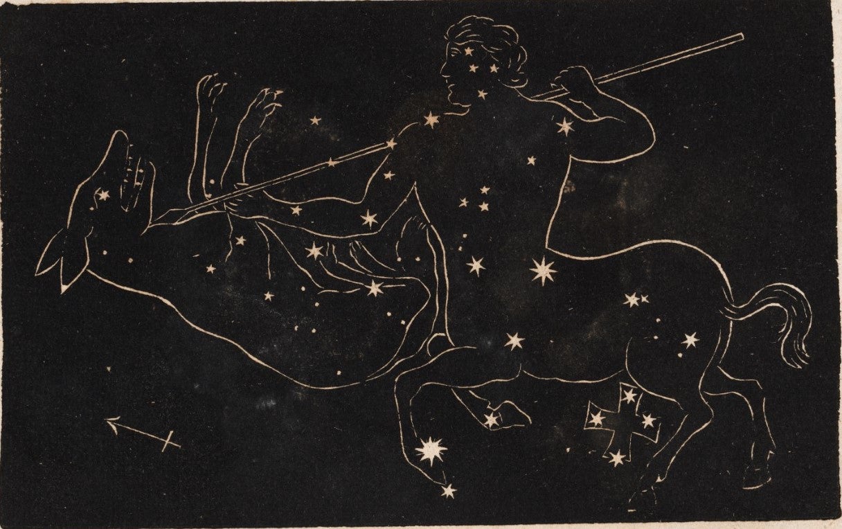 Centaurus and Lupus. Image source: Semler, Christoph. Coelum stellatum. Halle Magdeburg: [s.n.], 1731. 