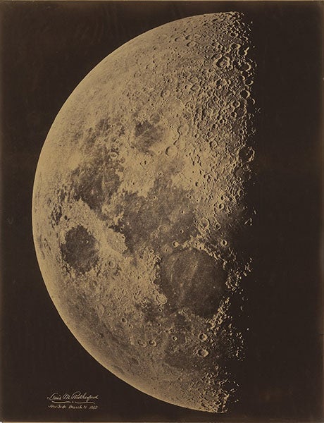 “Moon, March 4, 1865,” albumen silver print from an original negative by Lewis M. Rutherfurd, Mar. 4, 1865, National Gallery of Canada, Ottawa (gallery.ca)