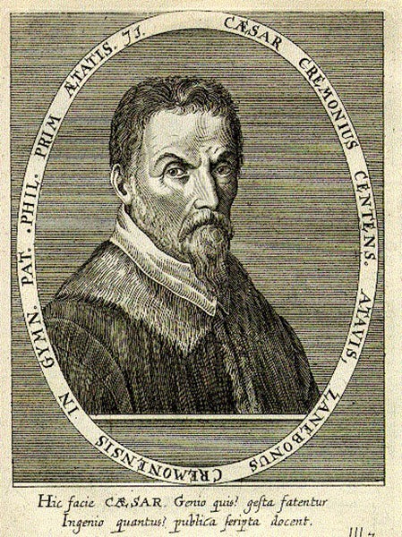 Portrait of Cesare Cremonini, engraving, undated (italyonthisday.com)
                                
