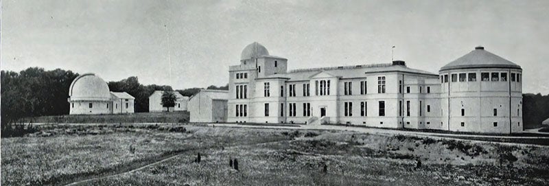 The Old Naval Observatory in Foggy Bottom, not far from the Lincoln Memorial; the large dome at left was built to house the 26-inch Clark refractor, with which Asaph Hall discovered the two moons of Mars in 1877 (cnmoc.usff.navy.mil)