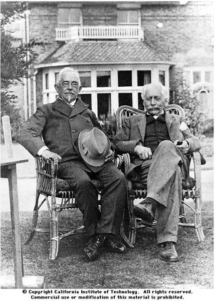 Wilhelm Johannsen (left) and William Bateson, photograph, 1923; they were a duo of neologists, as Bateson coined the term “genetics” in 1905 (dnalc.cshl.edu)