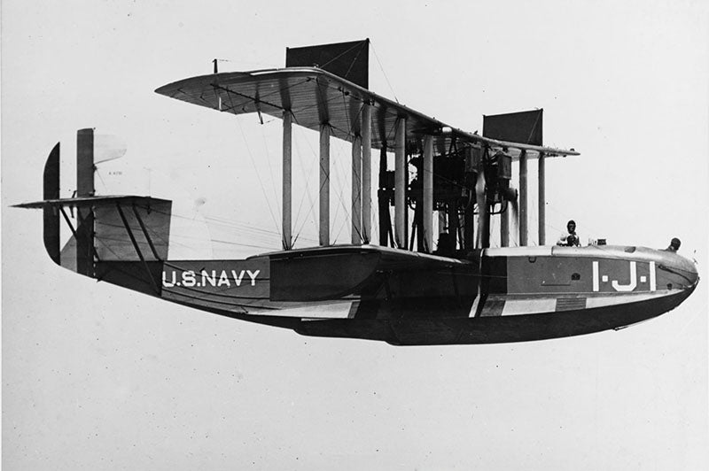 The Curtiss Flying Boat Model F, adopted by the U.S. Navy, photograph, ca 1917 (usni.org)