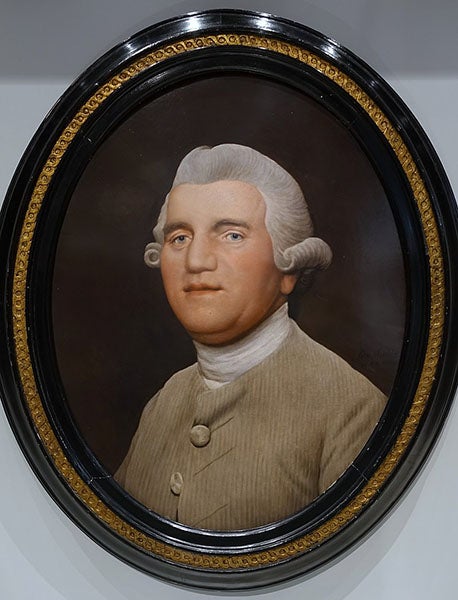 Josiah Wedgwood, portrait by George Stubbs, enamel on ceramic, 1780, in the Wedgwood Museum, Barlaston, Stoke-on-Trent (Wikimedia commons)