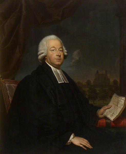 Portrait of Nevil Maskelyne, oil on canvas, by Gerard van der Puyl, 1785, Royal Society of London (artuk.org)