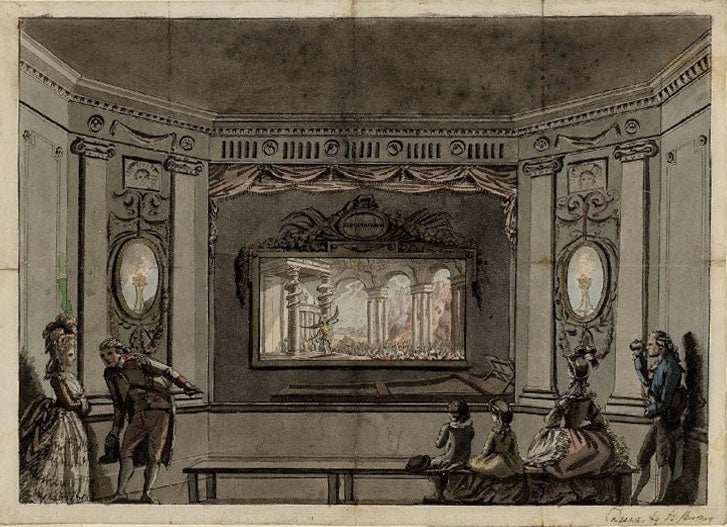 Eidophusikon, engraving (British Museum)