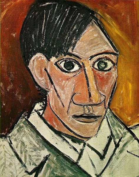 Self-portrait of Pablo Picasso, oil on canvas, 1907, Wikiart (mymodernmet.com)