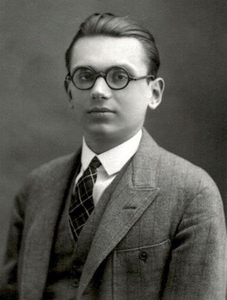 Kurt Gödel, photograph, Vienna, 1925 (Wikimedia commons)