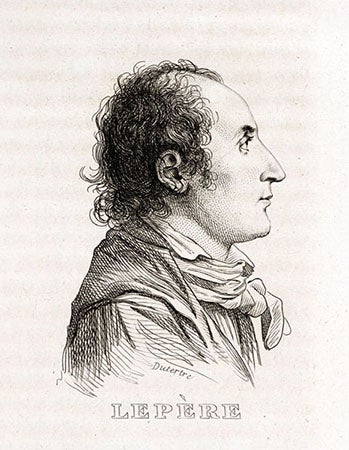 Portrait of Jean-Baptiste Lepère, by André Dutertre, in Louis Reybaud, Histoire de l’expédition française en Égypte, vol. 6, 1830-36 (Linda Hall Library) 