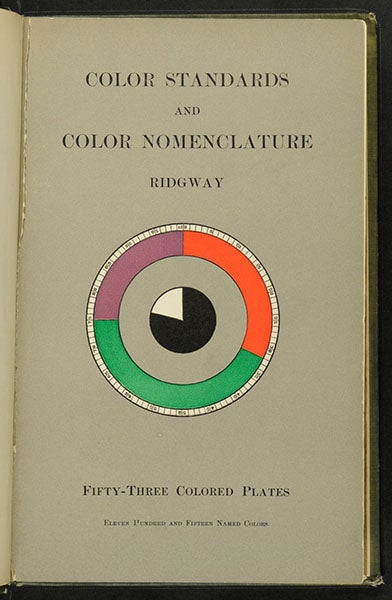 Title page, Color Standards and Color Nomenclature, by Robert Ridgway, 1912 (Linda Hall Library)