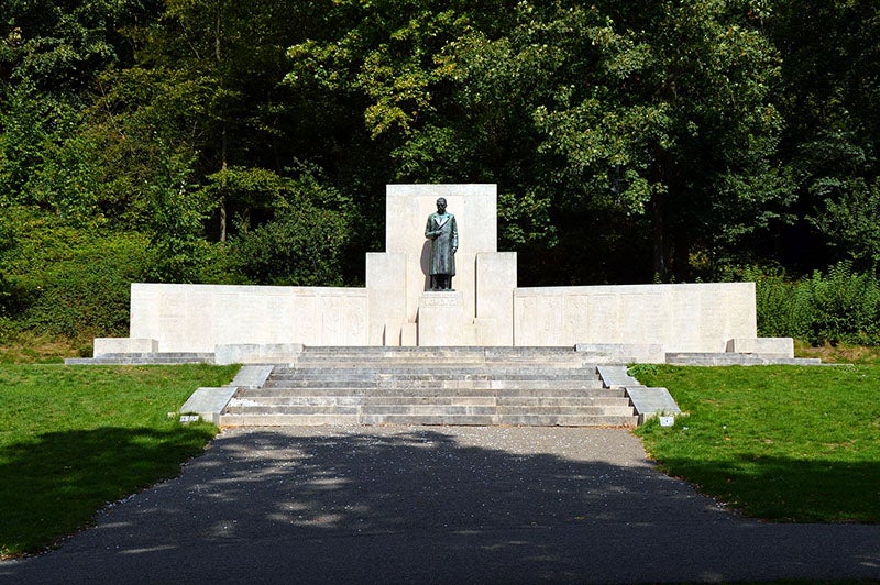 Lorentz Monument Park, Arnhem, Netherlands, with a bronze statue of Hendrik Antoon Lorentz (Wikimedia commons)