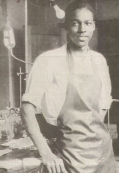 A young Vivien Thomas in the lab at Vanderbilt, photograph, undated (Wikimedia commons)