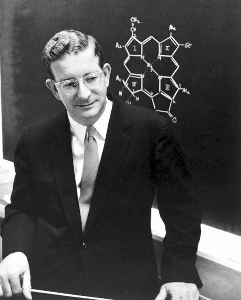 Portrait of Robert Burns Woodward, undated photograph, Dept. of Chemistry, Michigan State University (chemistry.msu.edu)