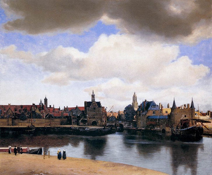 A View of Delft, by Johannes Vemeer, oil on canvas, 1659-60, Mauritshuis, The Hague (wga.hu)