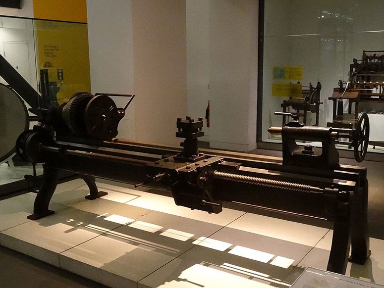 Slide-rest lathe built by Richard Roberts, 1817, Science Museum London (Wikimedia commons)