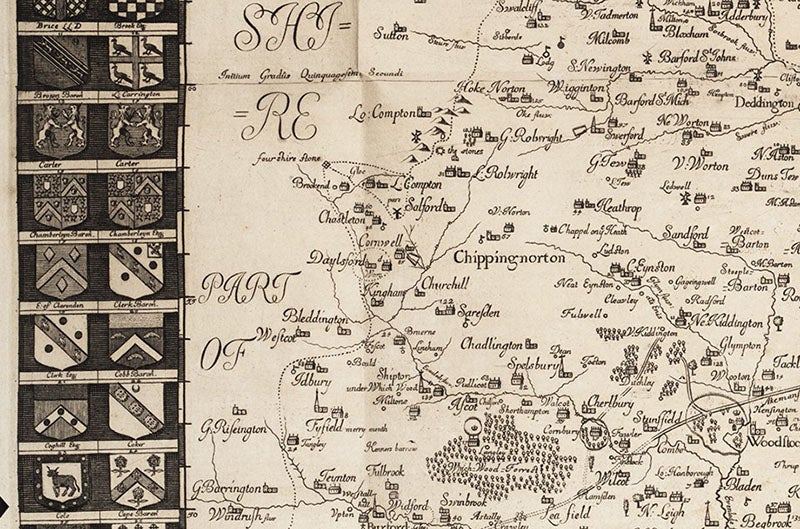 The northwest corner of Oxfordshire, detail of third image (Linda Hall Library)