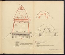 Rocket intended to carry humans into interplanetary space, engraved plate in Die Rakete zu Planetenräumen, by Hermann Oberth, p. 80, 1923 (Linda Hall Library)