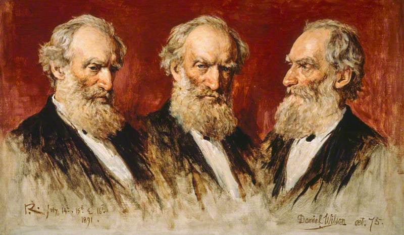Triple portrait of Daniel Jones, age 75, oil on canvas, by George Reid, 1891, National Galleries of Scotland (artuk.org)