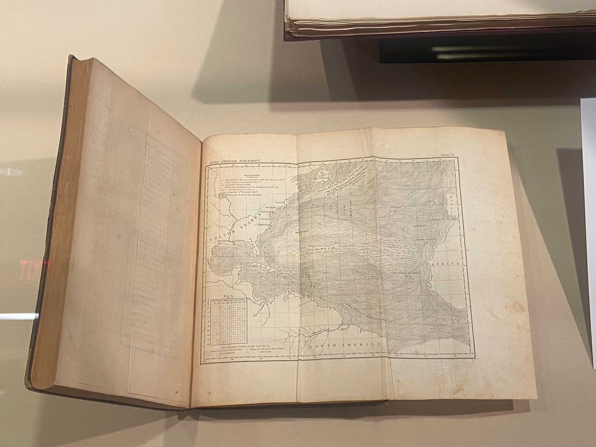 Photo of book by Matthew Fontaine Maury, The Physical Geography of the Seas