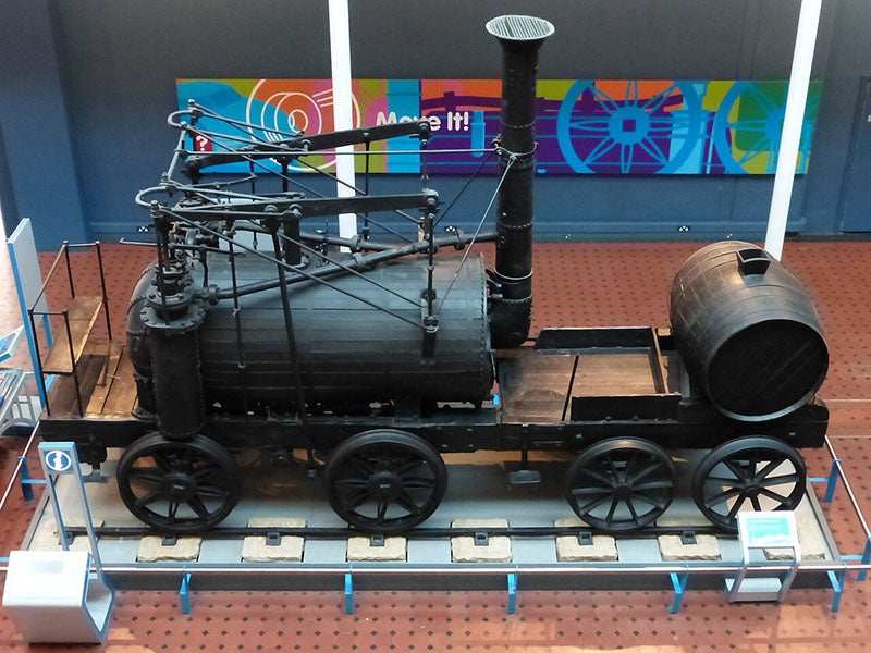 Wylam Dilly, built by Timothy Hackworth and William Hedley, 1815, National Museum of Scotland (Wikimedia commons)