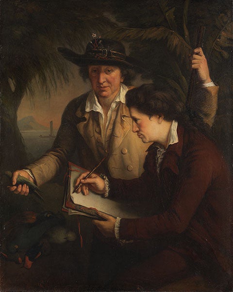 Portrait of Johann Reinhold Forster (back) and son Georg (right), oil on canvas, by Jean-François Rigaud, ca 1780, National Portrait Gallery of Australia (portrait.gov.au)