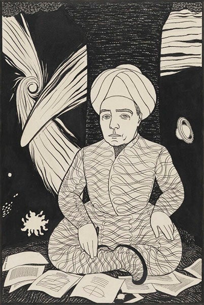“Sir James Jeans and the Mysterious Universe,” caricature by Powys Evans, 1932 (National Portrait Gallery, London)