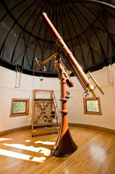 The 11-inch Merz and Mahler refractor, purchased by Ormsby MacKnight Mitchel in 1845, at the present-day Cincinnati Observatory Center (cincinnatiobservatory.org)