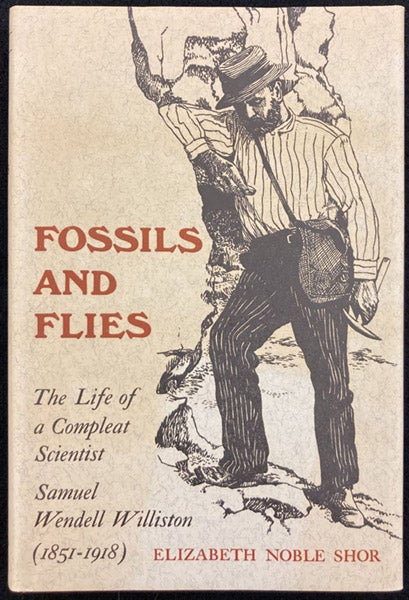 Drawing of Samuel Wendell Williston, based on a photo of 1891, dust jacket of Fossils and Flies: The Life of a Compleat Scientist, Samuel Wendell Williston (1851-1918), 1971 (author’s copy)