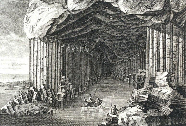 Fingal’s Cave, engraving from a drawing by John Cleveley, Jr., in Thomas Pennant, A Tour in Scotland, and Voyage to the Hebrides, 1774