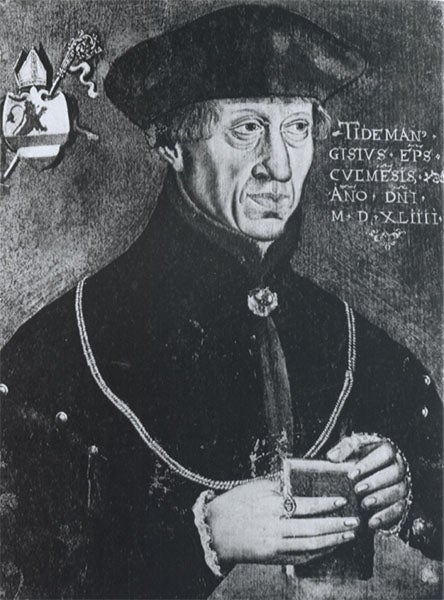 Portrait of Tiedemann Giese painted in 1544 (Wikimedia commons)