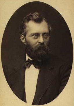 Portrait of Eugenius Warming, age 39, photograph, 1880 (Wikimedia commons)