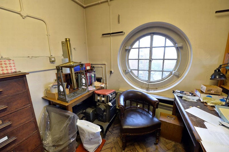 The original office of Rudolf Peierls and Otto Frisch, Aston Webb Building, University of Birmingham, recent photograph (birminghammail.co.uk)