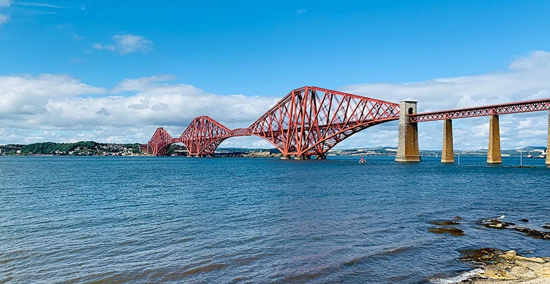 Forth Bridge, Firth of Forth, Scotland, opened in 1890, modern photograph (Wikimedia commons)