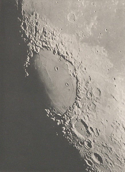 Drawing of Mare Crisium, by Ladislaus Weinek, heliogravure in his "Selenographical Studies,” Publications of the Lick Observatory, vol. 3, 1894 (Linda Hall Library)