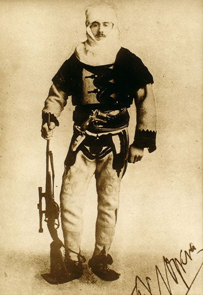 Portrait of Frank Nopcsa in an Albanian uniform, ca 1913 (Wikimedia commons)