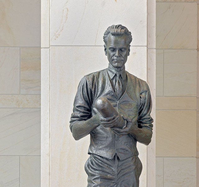 Statue of Philo Farnsworth, National Statuary Hall, Washington, D.C., sculpted by James R. Avati, 1990 (Architect of the Capitol)