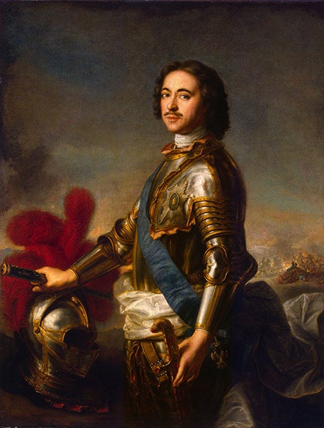 Portrait of Peter the Great, by Jean-Marc Nattier, The Hermitage, Saint Petersburg (Wikimedia commons)