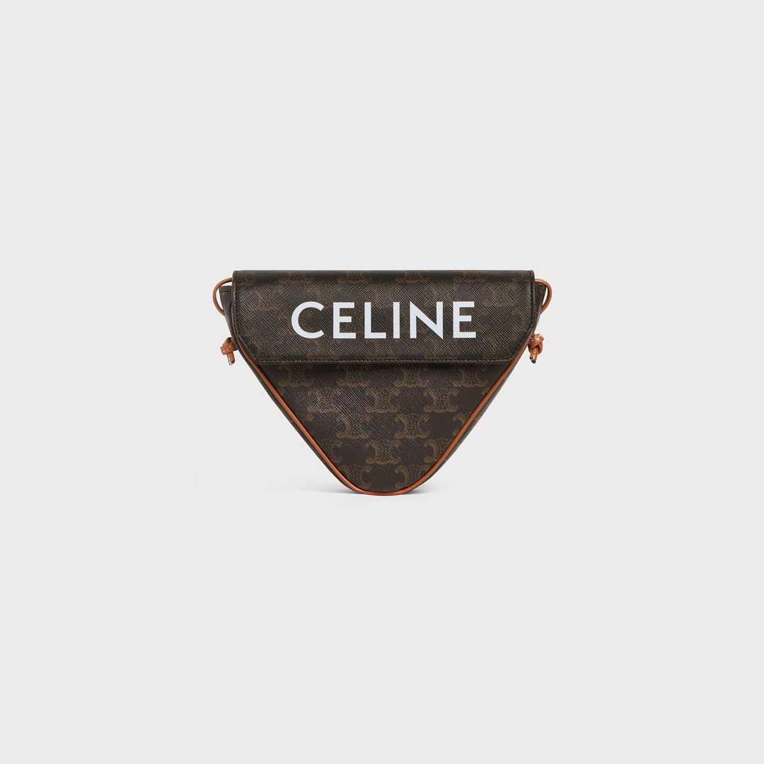 Men's Triangle Bag in Smooth calfskin with Celine print, CELINE