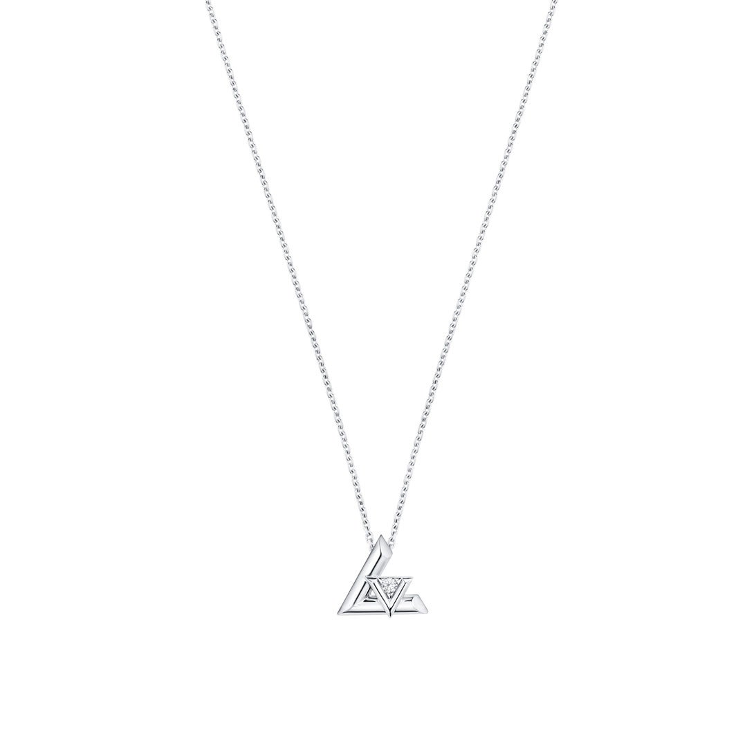 Shop Louis Vuitton Lv volt one small pendant, yellow gold and