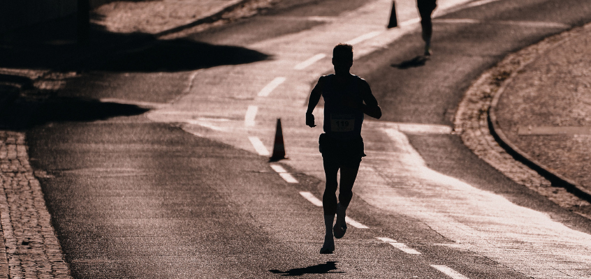 A person running a marathon