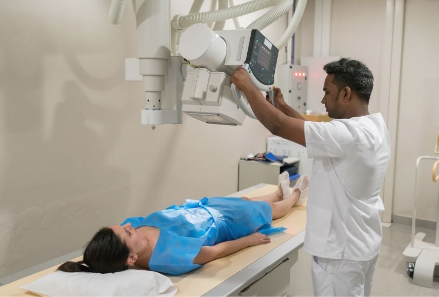Image of patient having an x-ray