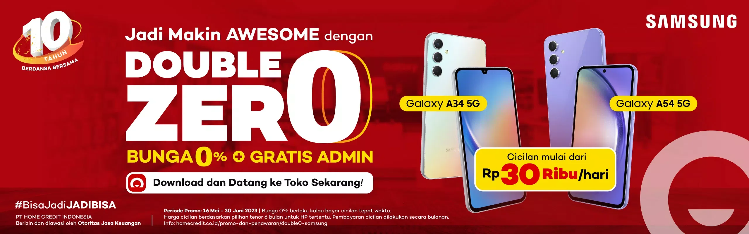 Bawa Pulang HP Samsung, Nikmati Promo Cicilan Double Zero Home Credit
