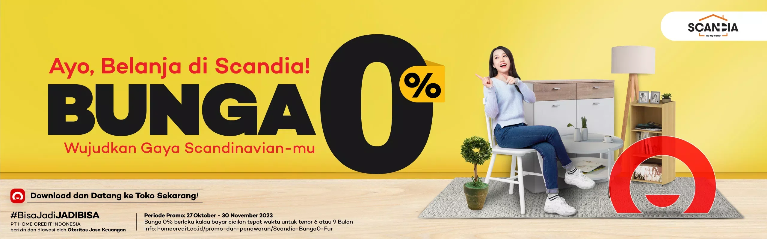 Promo Bunga 0 Barang Elektronik & Furniture Scandia Home Credit